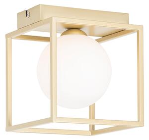 Design mennyezeti lámpa arany fehér üveggel - Aniek