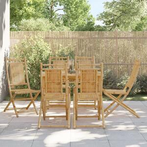 VidaXL 6 db összecsukható bambusz kerti szék 46 x 66 x 99 cm