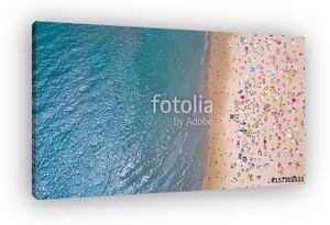 Tengerparti strand - (légifelvétel) (vászonkép)