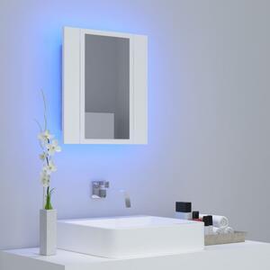 VidaXL fehér LED-es tükrös fürdőszobaszekrény 40 x 12 x 45 cm