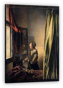 Jan Vermeer: Nyitott ablaknál levelet olvasó lány (1659) (vászonkép)