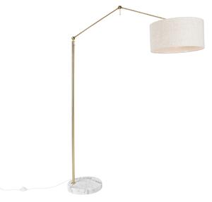 Arany állólámpa ernyővel világosszürke 50 cm állítható - Szerkesztő