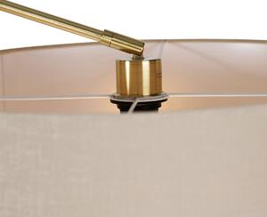 Arany állólámpa ernyővel világosbarna 50 cm állítható - Szerkesztő