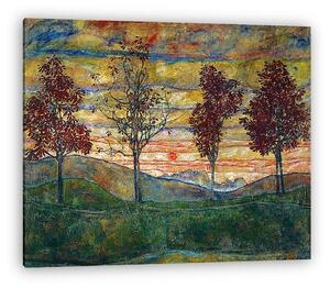 Egon Schiele: Négy fa (vászonkép)