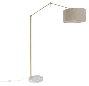 Állólámpa arany boucle árnyékolóval, taupe 50 cm állítható - Editor
