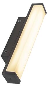 Fali lámpa fekete 32 cm IP44 - Cascada