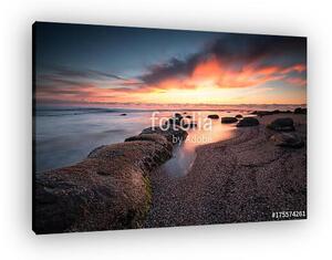 Beauty of dawn /Magnificent sunrise view at the Black sea coas (vászonkép)