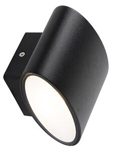 Modern kültéri fali lámpa fekete LED-del IP44 - Ovum
