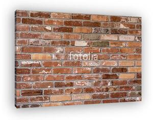 Pattern of old red brick wall (vászonkép)