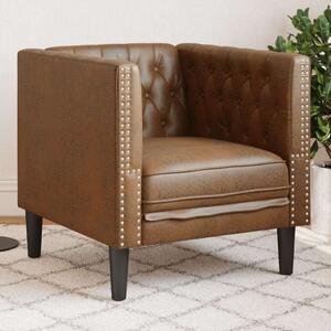 VidaXL barna művelúr Chesterfield kanapéfotel