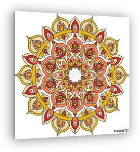 Vector ornate orange mandala illustration (vászonkép)
