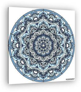 Vector blue decorative mandala ornament (vászonkép)