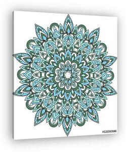 Vector blue and green mandala illustration. (vászonkép)