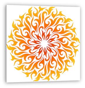 Vector abstract fire mandala. Decorative flame circle (vászonkép)