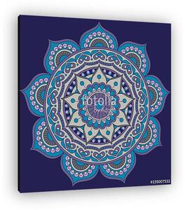 Mandala, square background design, lace ornament in oriental sty (vászonkép)
