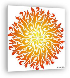 Vector abstract decorative fire mandala (vászonkép)