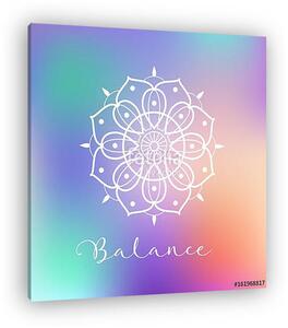 Mandala színes illusztráció (vászonkép)