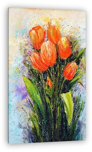 Narancssárga tulipánok festmény (vászonkép)