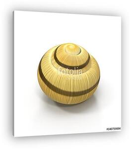 Snail Shell on white. 3D illustration (vászonkép)