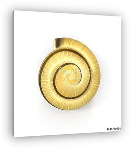 Snail Shell on white. 3D illustration (vászonkép)