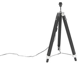 Állólámpa fekete árnyékoló nélkül - Tripod