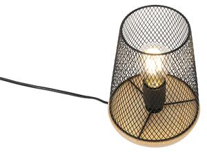 Design asztali lámpa fekete fával - Bosk