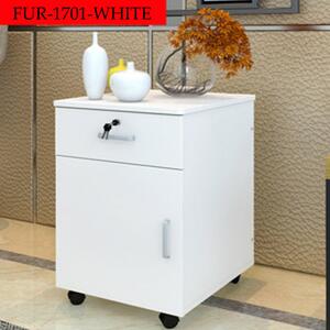 FUR-1701-White zárható fiókos szekrény guruló konténer 56 x 36 x 40 cm