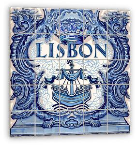 Lisbon Ceramic Tile Vector Lisboa Souvenir (vászonkép)