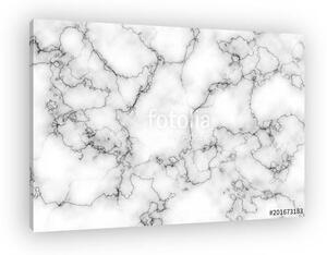 Abstract white marble striped pattern surface background texture (vászonkép)