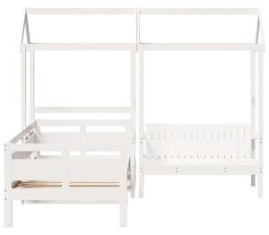 Vidaxl Gyermek Kanapéágy és Pad - Fehér - 80x200 cm