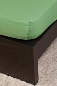 Naturtex Pamut Jersey olajzöld gumis lepedő 140-160x200 cm