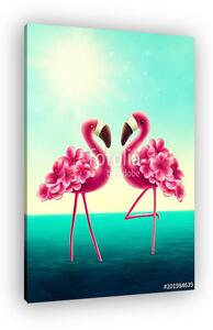 Two flamingos (vászonkép)