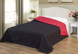 Naturtex ágytakaró Emily microfiber piros-fekete 235x250cm