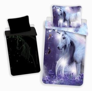 Unicornis foszforeszkáló pamut ovis ágyneműhuzat