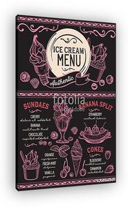 Ice cream restaurant menu. Vector dessert food flyer for bar and (vászonkép)