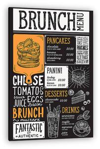 Brunch restaurant menu. Vector food flyer for bar and cafe. Desi (vászonkép)