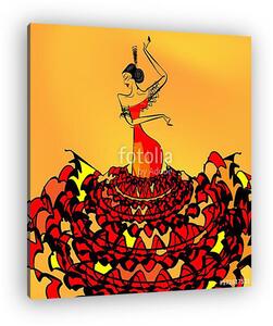 Image of flamenco dancer girl (vászonkép)