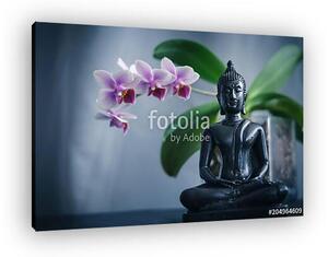 Buddha and Orchid (vászonkép)