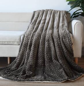 Naturtex Pléd ombre grey 2 rétegű jacqeguard sherpa 150x200cm