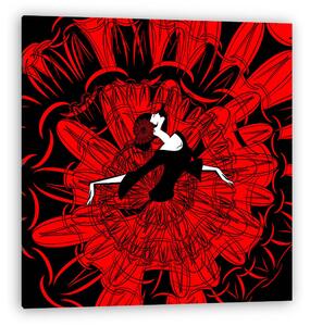 Image of dancer in red-black (vászonkép)