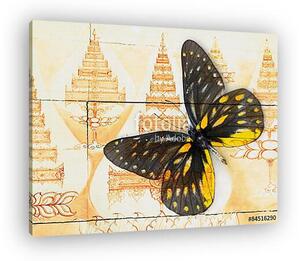 Butterfly( Thai background ) (vászonkép)