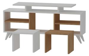 Hanah Home TV Unit White Teak Kutay - White, Teak