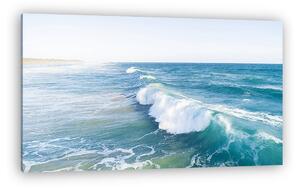 Aerial View of Waves and Beach Along Great Ocean Road Australia (vászonkép)