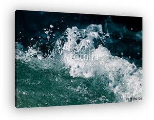 Stormy waves in the ocean as a background (vászonkép)