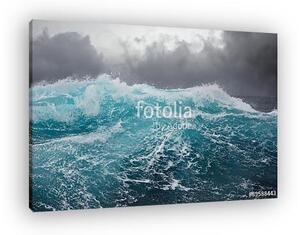 Sea wave in the atlantic ocean during storm (vászonkép)