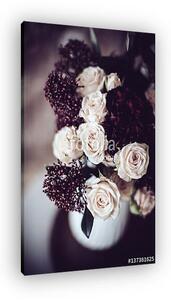 Bouquet of roses and carnations (vászonkép)