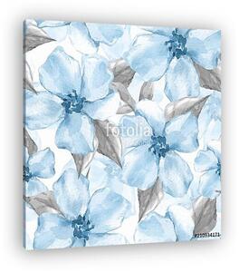 Floral seamless pattern 5. Watercolor background with delicate f (vászonkép)