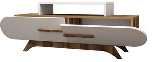 Hanah Home TV Stand Walnut White Rose - Walnut, White