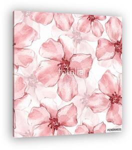 Floral seamless pattern. Watercolor background with delicate fl (vászonkép)