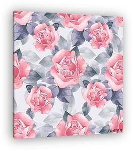 Floral seamless pattern 5. Watercolor background with beautiful (vászonkép)